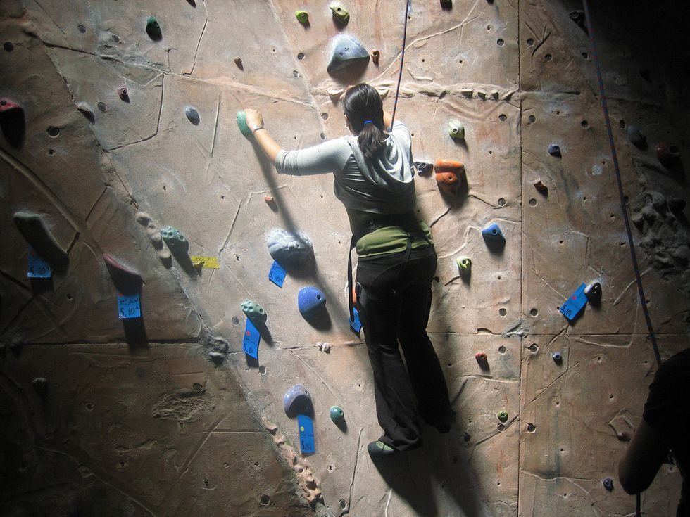 first time indoor rock climbing