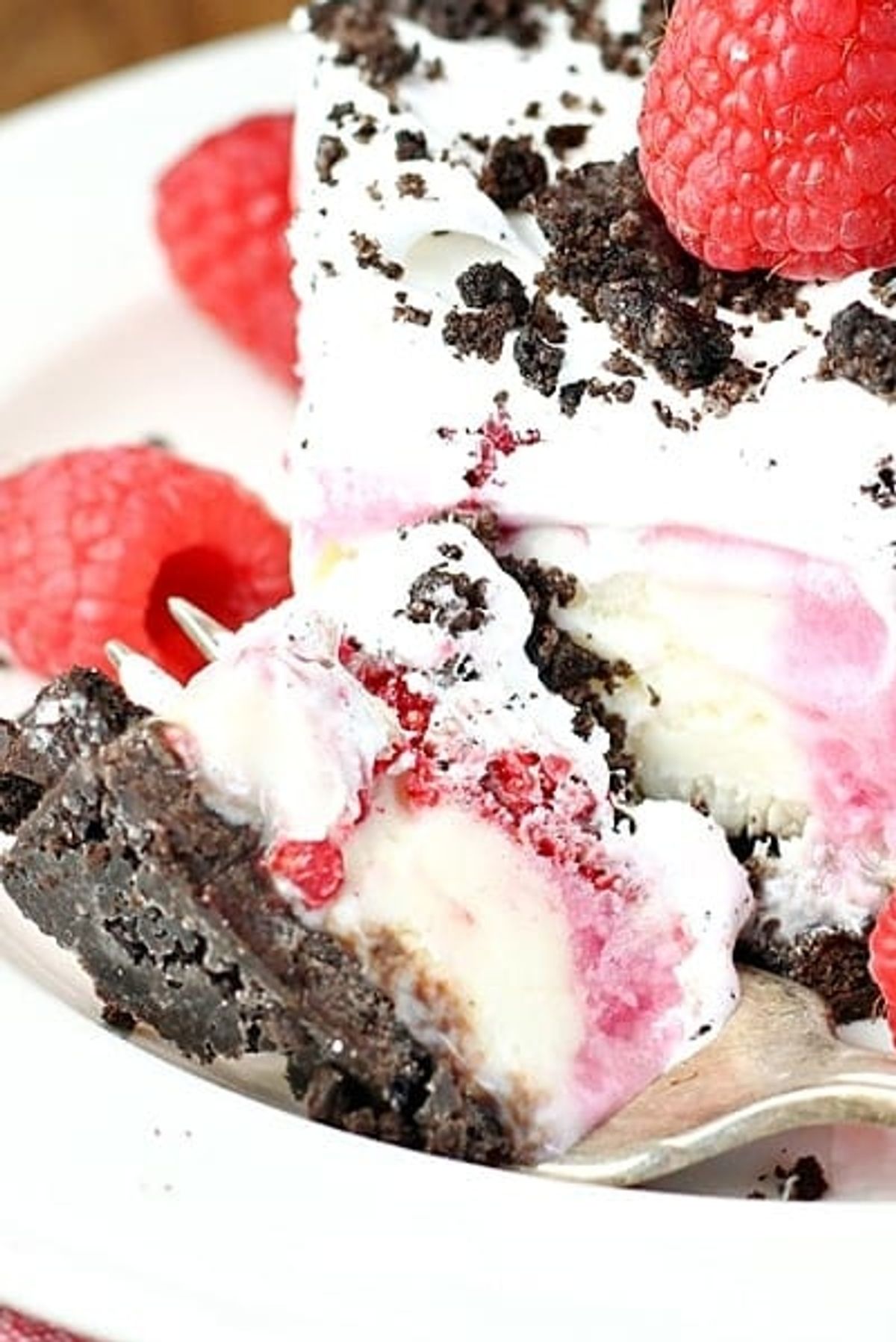 Frozen Raspberry Oreo Dessert | Let's Dish Recipes - My Recipe Magic