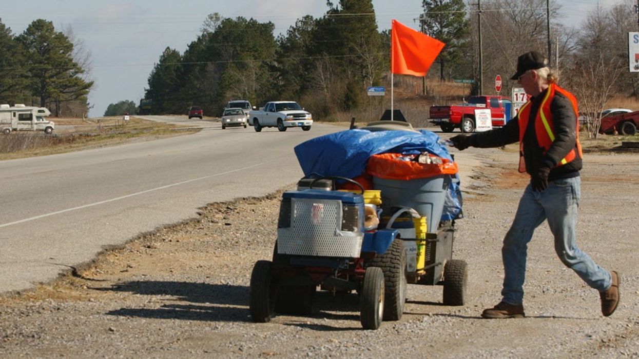 Florida man rides lawn mower down the highway