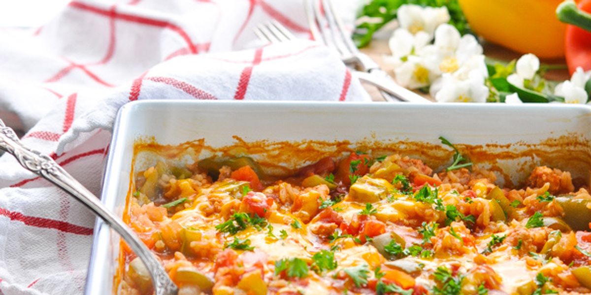 DumpandBake Stuffed Bell Peppers Casserole My Recipe Magic