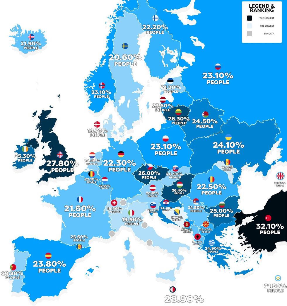 Obesity In America Vs Europe Two Maps Explain It All Big Think