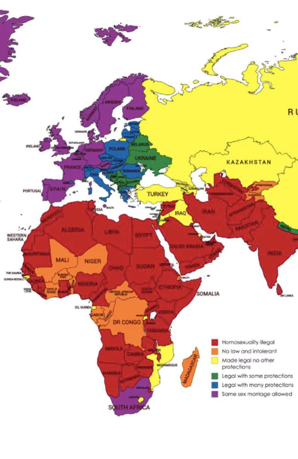 A Risk Assessment Map For The Lgbti Globetrotter Big Think