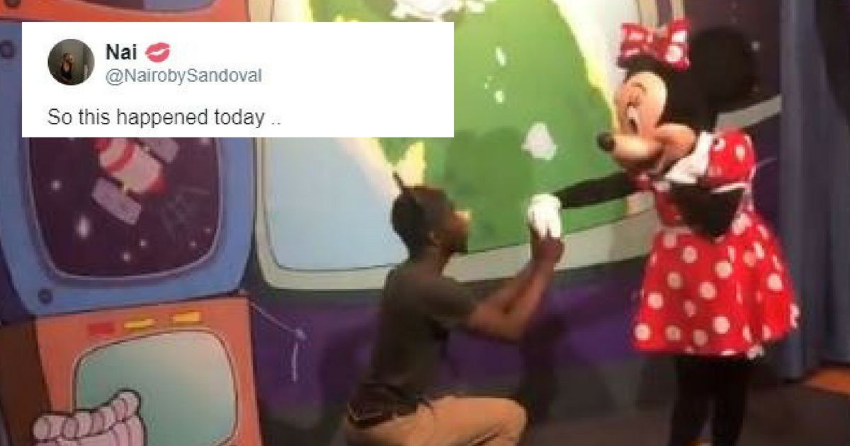 A Guy Just Proposed To Minnie Mouse At Disney World—But Not Everybody Was Happy About It 👀