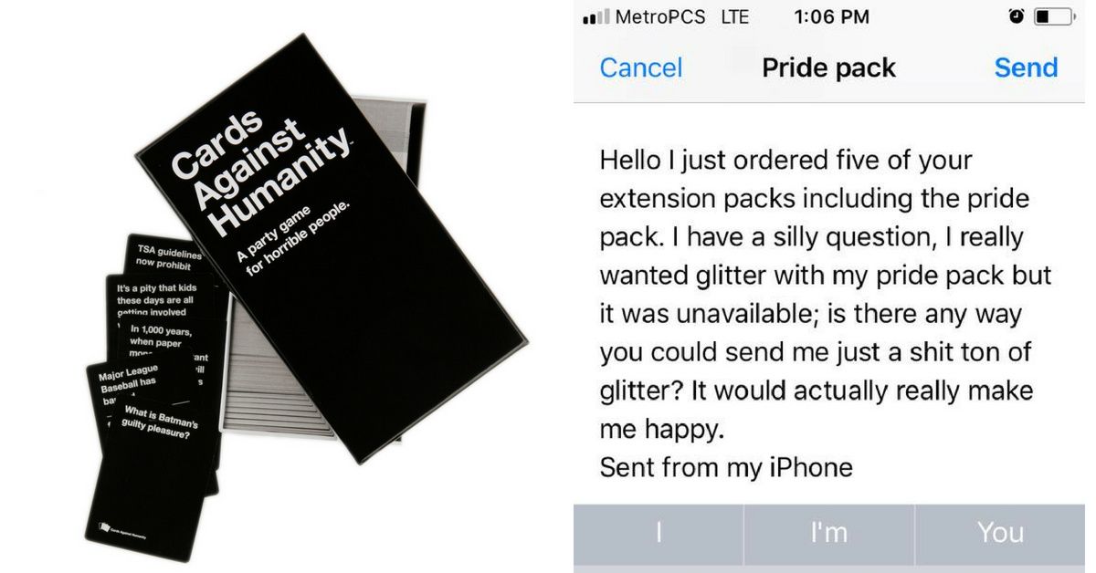 Woman's Complaint To Cards Against Humanity Gets The Ultimate Response  😂