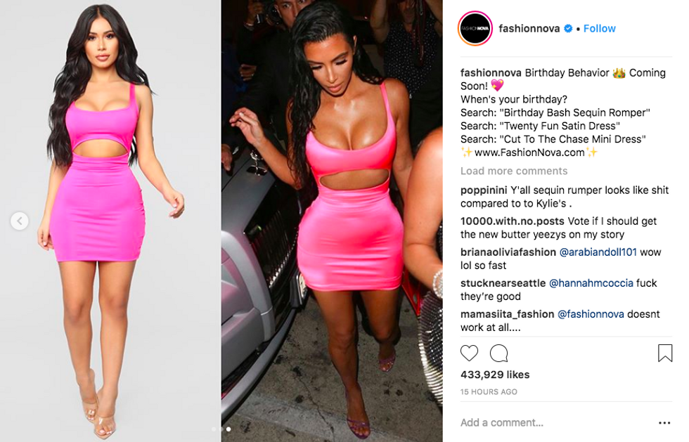 Online Label Fashion Nova Is Selling The Kardashians