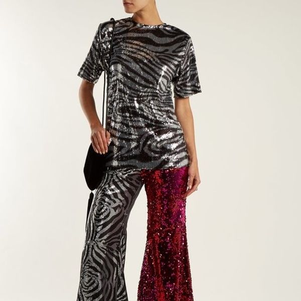 BRB Buying: This Glittery Zebra Ensemble From A Studio 54 Fantasy