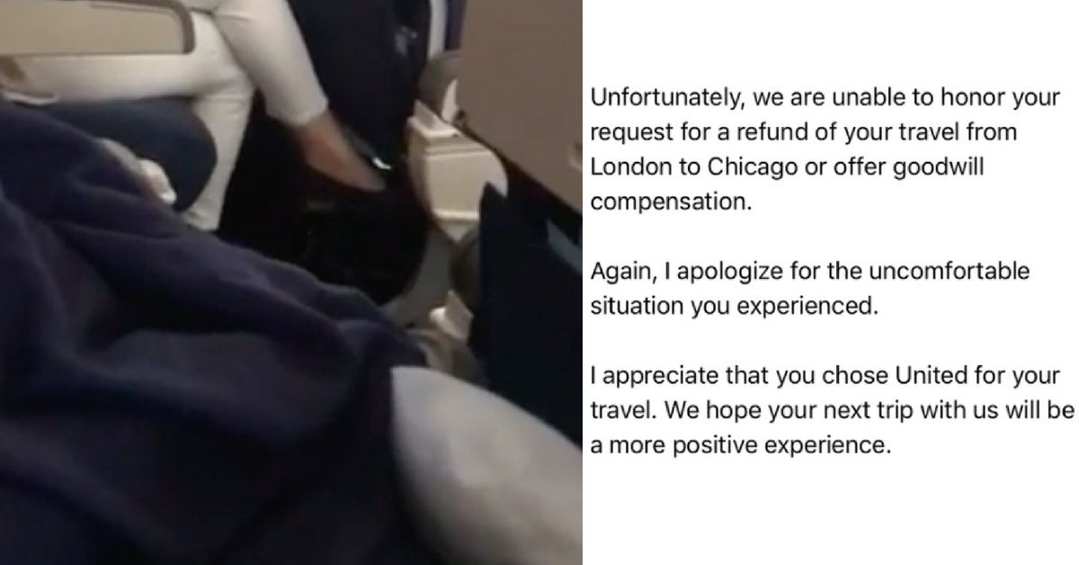 United Flight Crew Reportedly Made 'Jokes' After Man Caught Masturbating Next To Woman During Flight