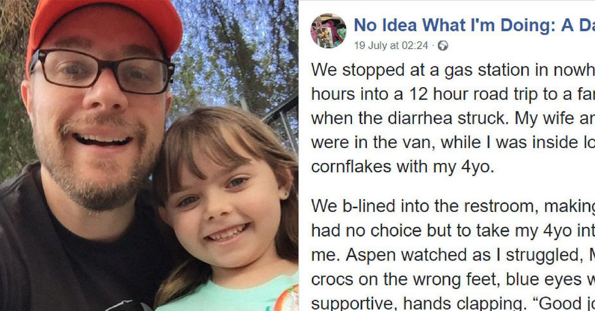 4-Year-Old Girl's Reaction To Her Dad Having Diarrhea In Public Bathroom Is So Hysterically Pure 😂