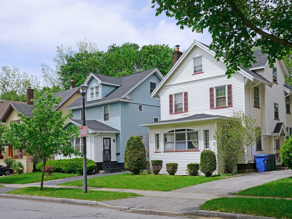 Stock photo of US residential houses