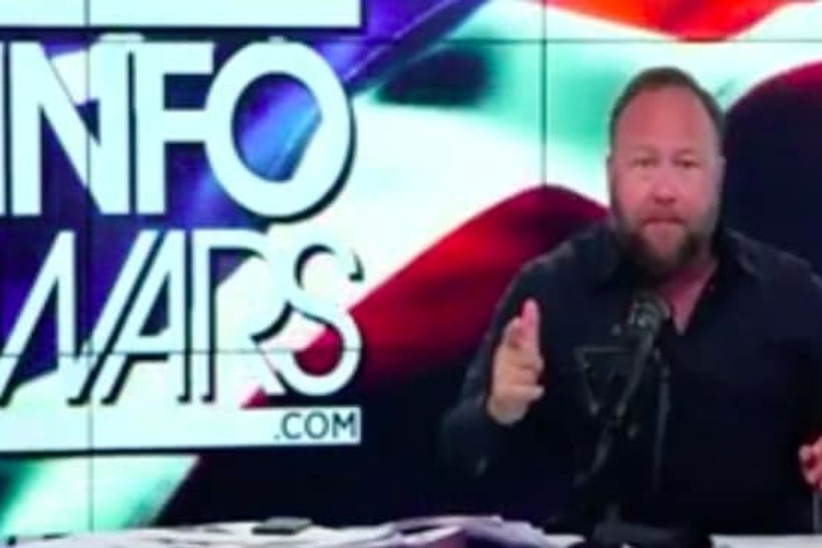 Alex Jones Mimes Shooting Robert Mueller, Facebook Very Chill About That