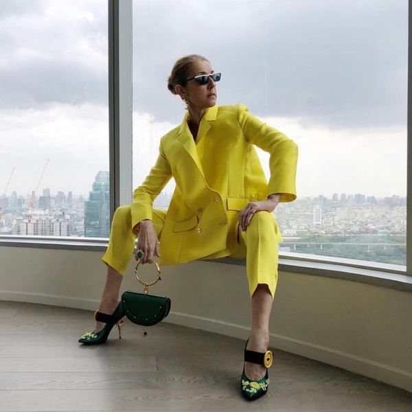 Celine Dion's Lemon-Yellow Suit Sparked a Giant Meme