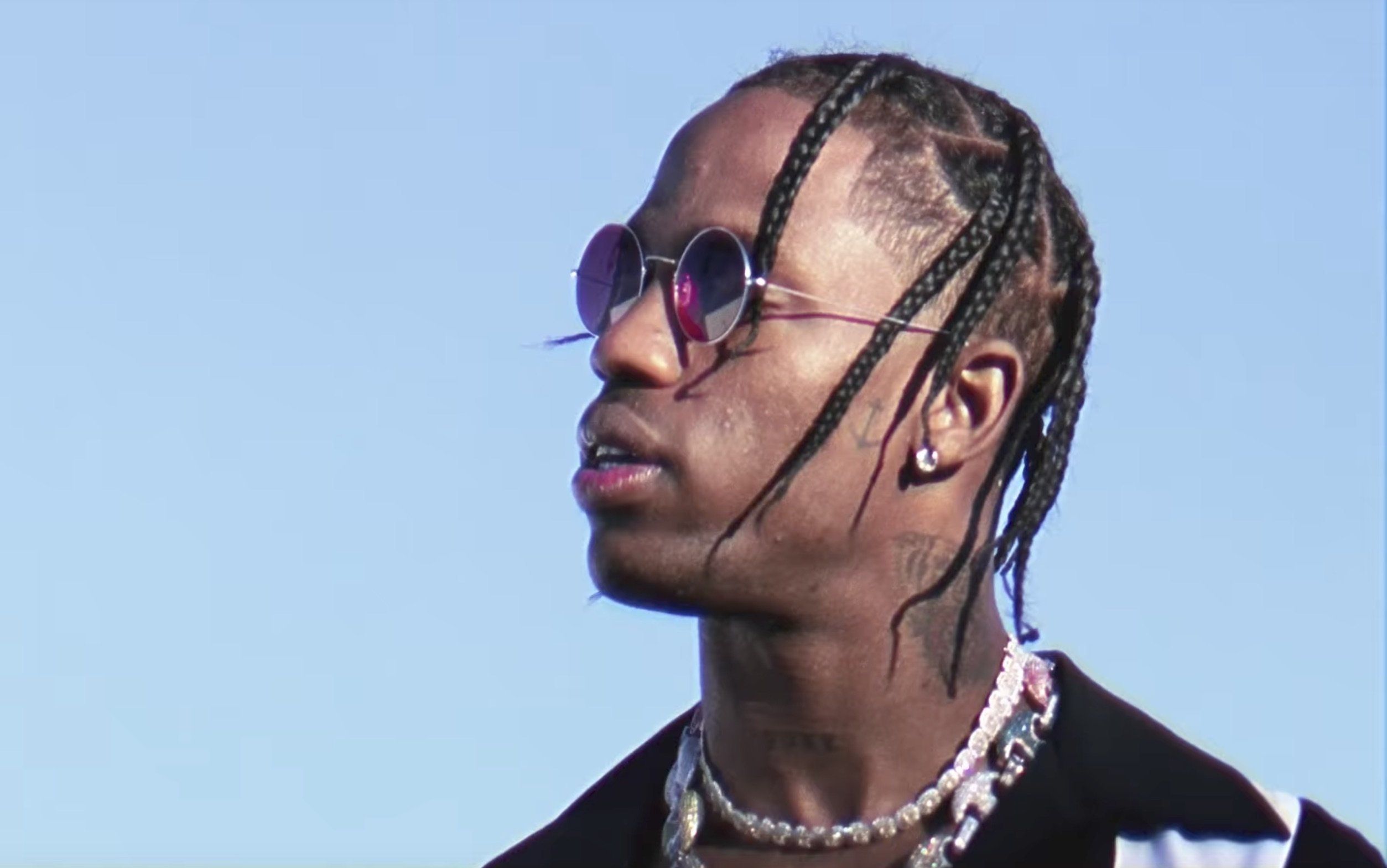 Giant Travis Scott Head Appears In Hollywood Paper