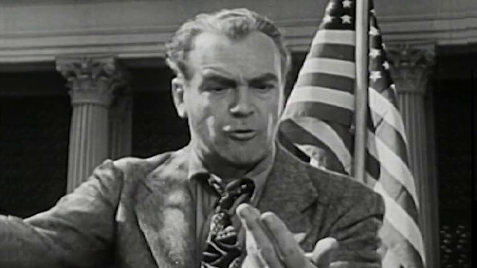 A still from the War Department's "Don't Be a Sucker" Anti-Fascist educational video.