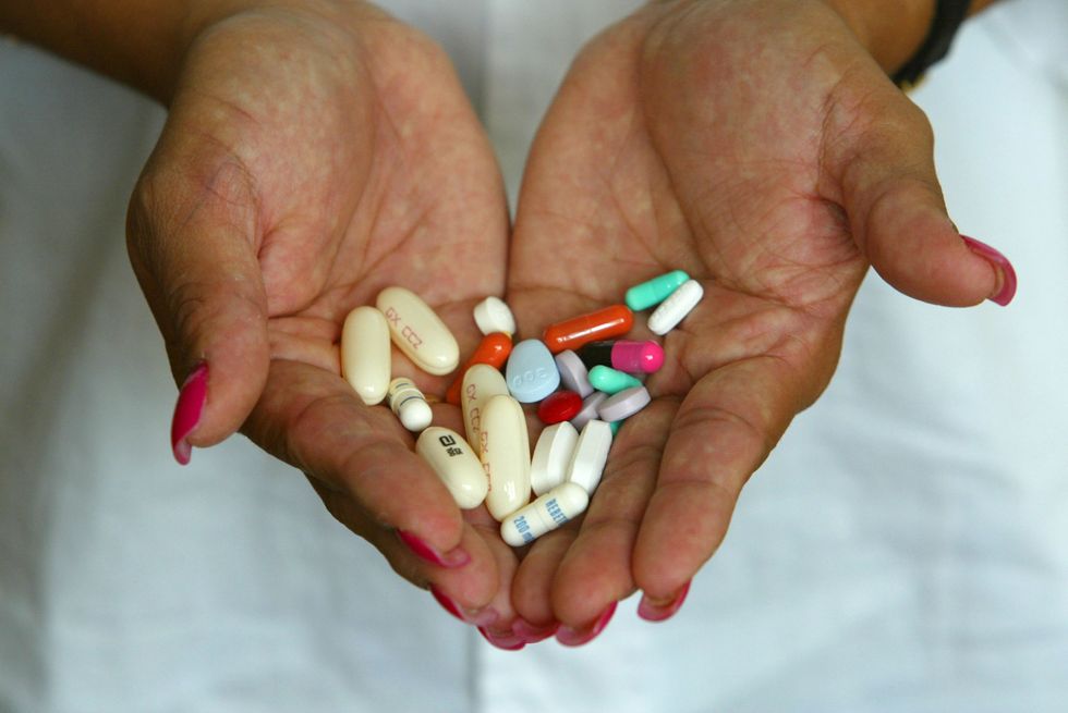 Hand with pills