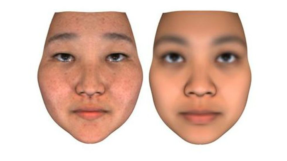 Real photo (left) next to an A.I.-generated image