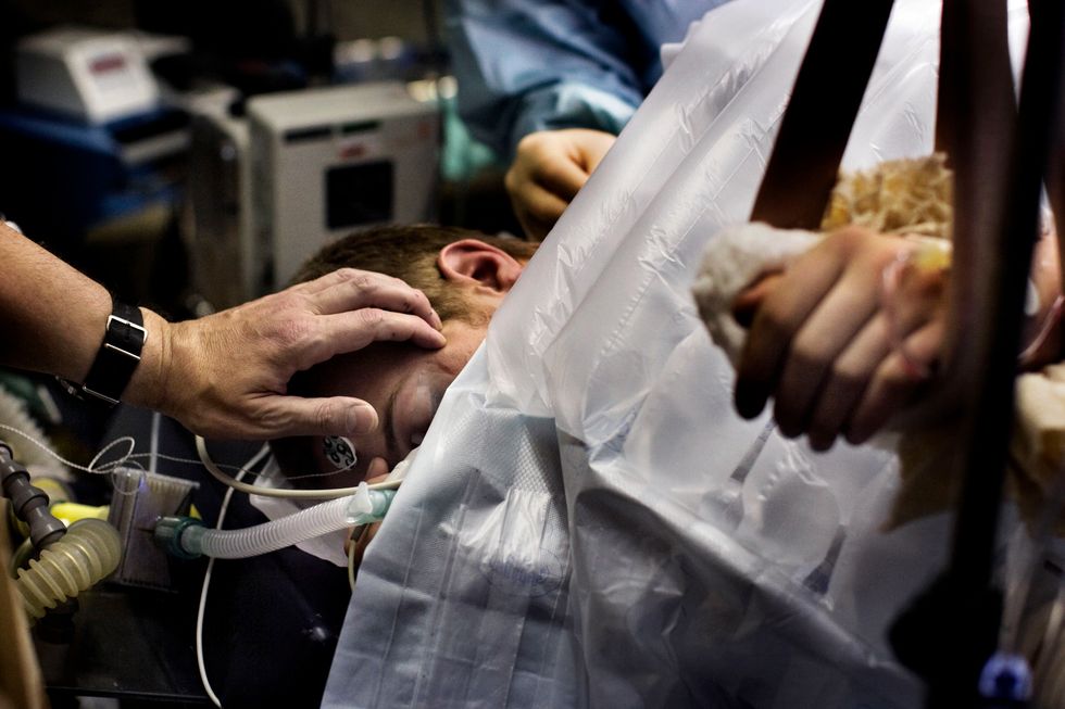 Child undergoes emergency surgery.
