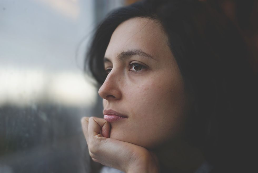 Pensive woman.