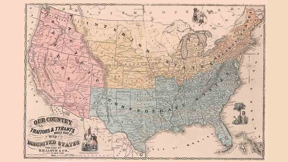 A Map of the Disunited States, “as Traitors and Tyrants Would Have It”