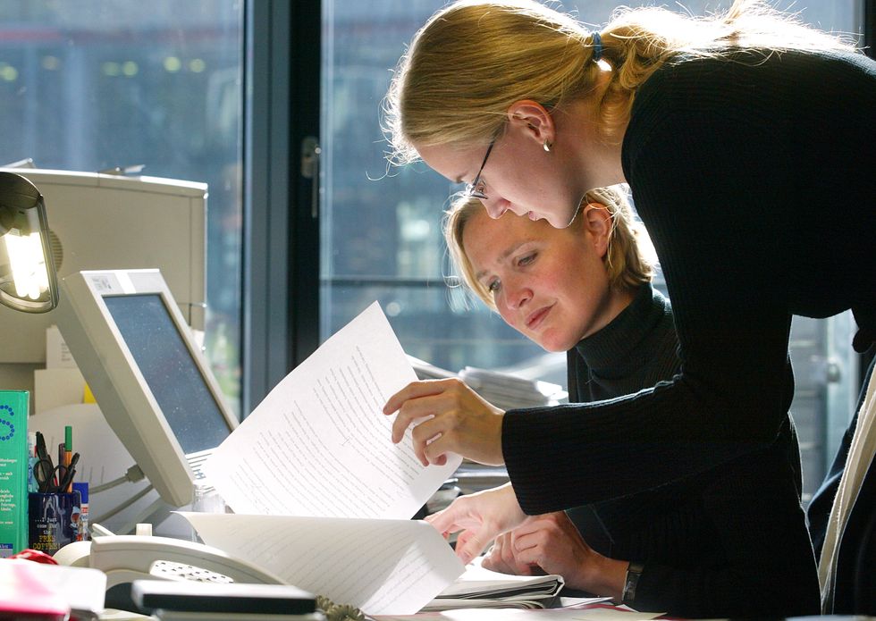 Women working in an office.