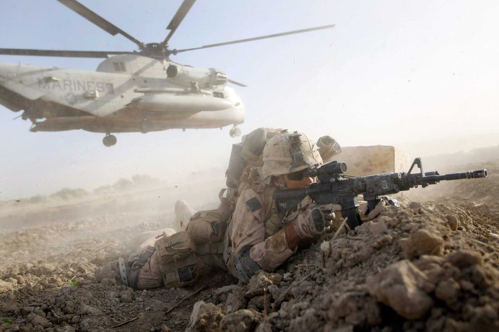 A U.S. Marine in Afghanistan