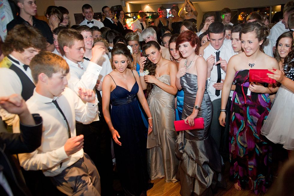 Students dancing