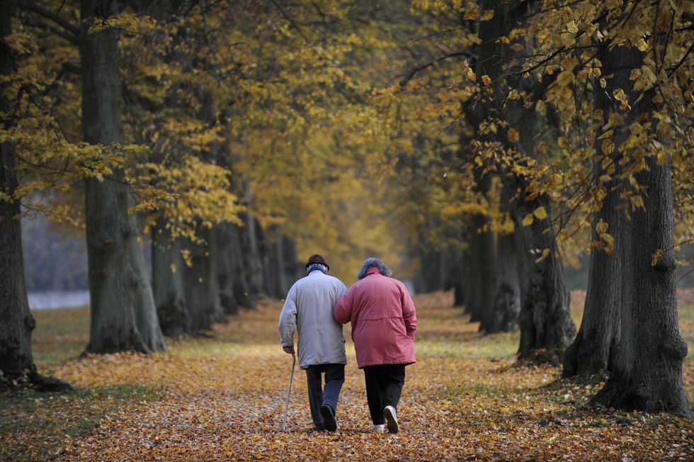 An elderly couple