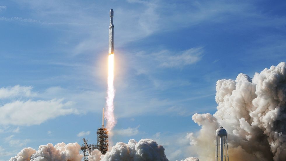 Falcon Heavy launches at Cape Canaveral, photo by Jim Watson/Getty
