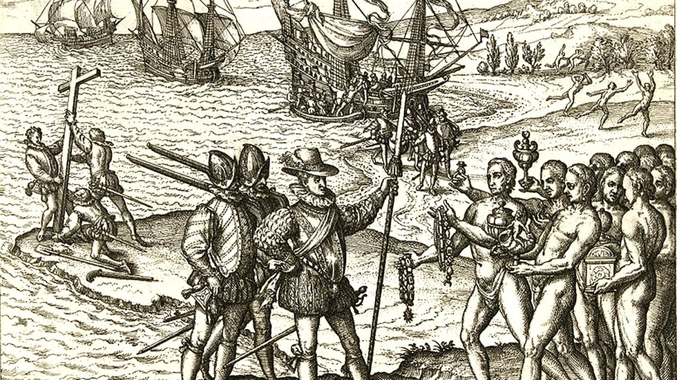 Columbus lands
