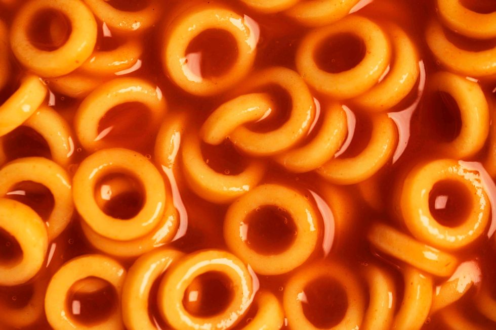 A photo illustration of Spaghetti Hoops. A recent study by a team at the Sorbonne in Paris has suggested that 'Ultra Processed' foods including things like mass-produced bread, ready meals, instant noodles, fizzy drinks, sweets and crisps are tied to the