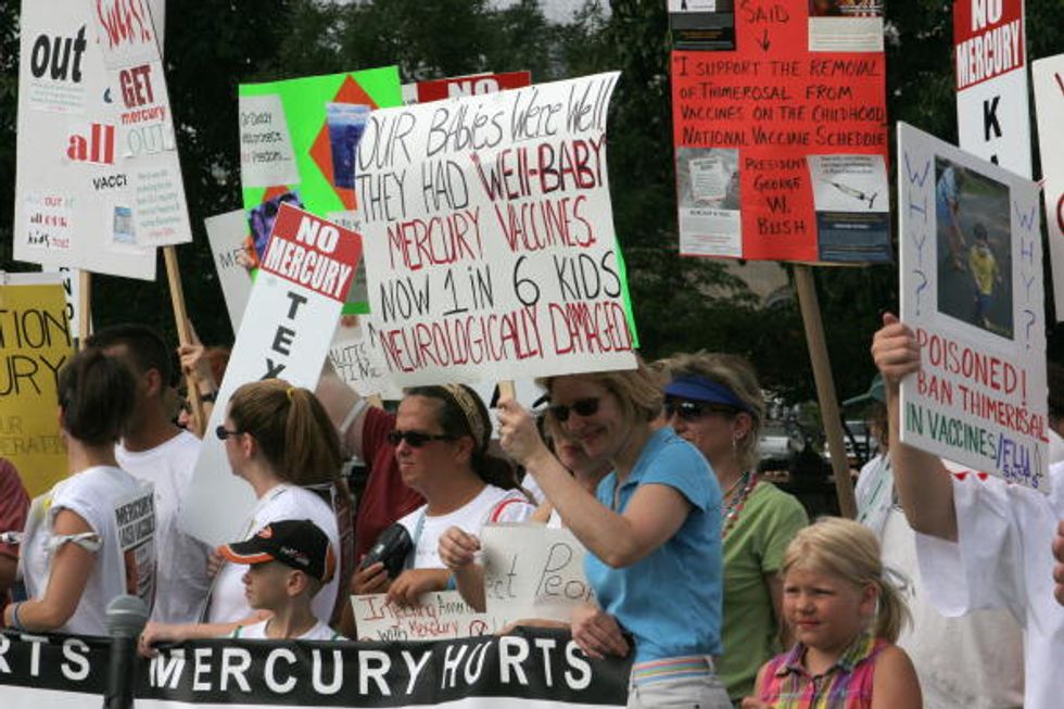 Anti-vaccine protesters