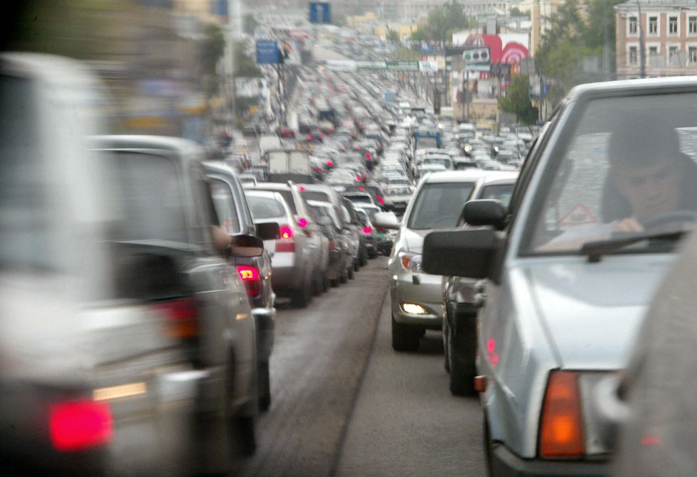 Moscow traffic.