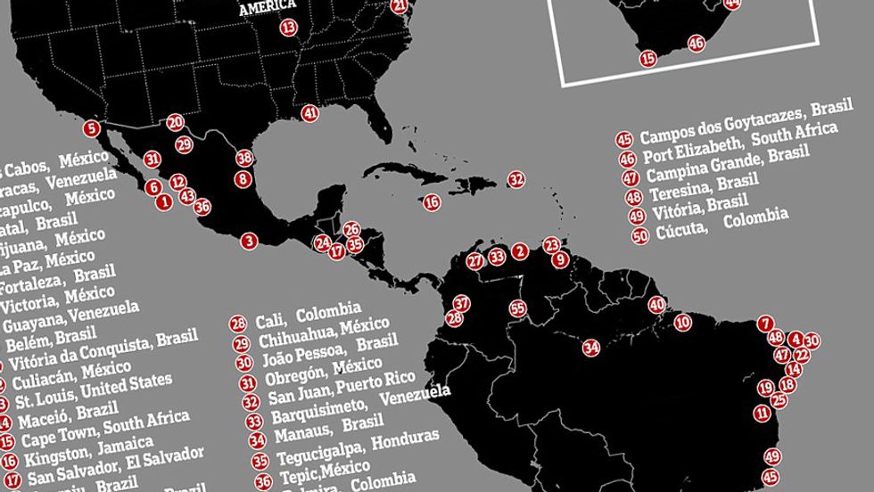 365 people were murdered in Los Cabos in 2017, the highest murder rate in the world.