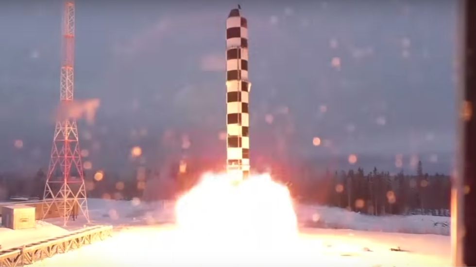 Image from a Russian video displaying the new weaponry.