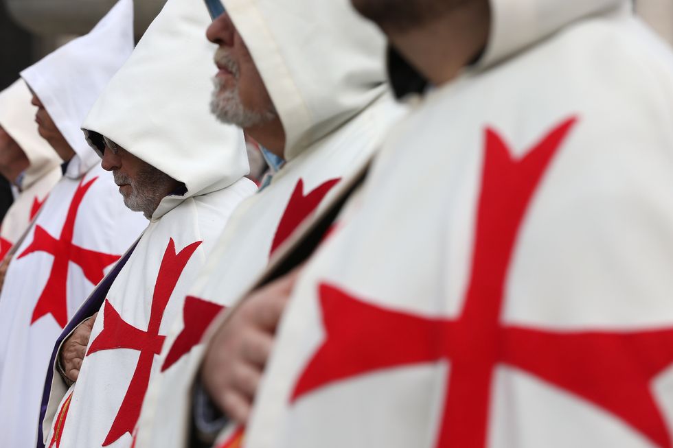 Reenactment of the knights Templar.
