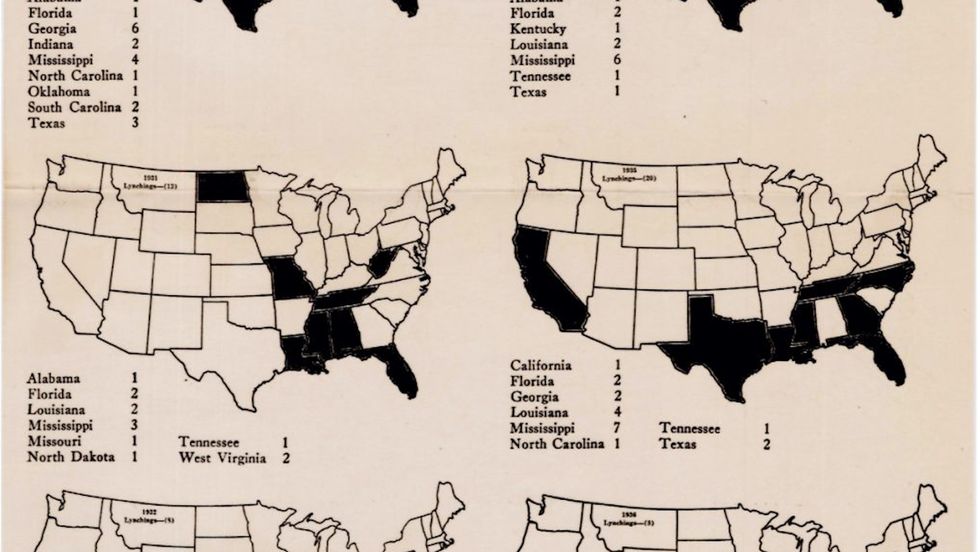 Most, but not all, lynchings occurred in the South.
