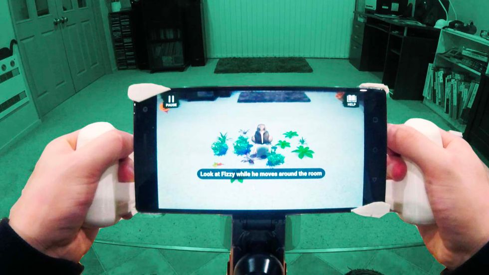 An augmented reality game that helps stroke victims recover. (Photo: Petrie, et al)