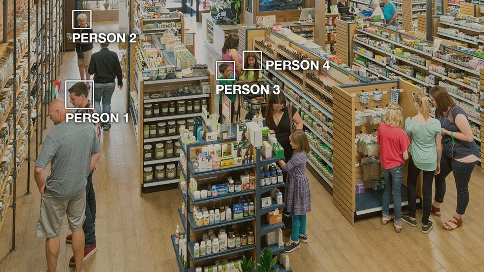 Amazon's facial recognition software Rekognition. (Image: Amazon)