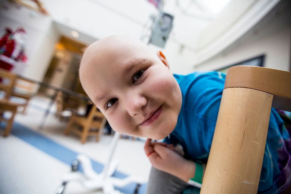 Hailey Steward, an 8-year-old girl with leukemia at the Barbara Bush Children's Hospital at Maine Medical Center.