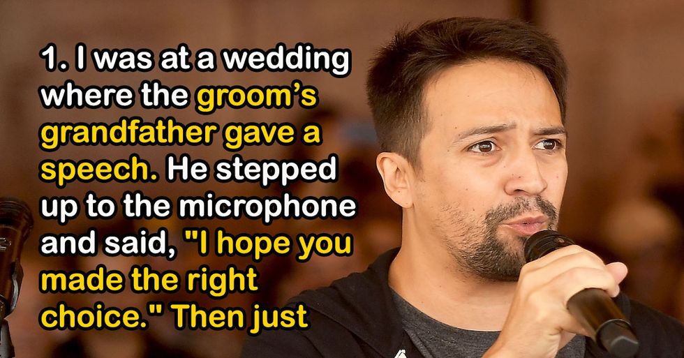 People Share The Most Cringe Worthy Wedding Toasts They've Sat Through