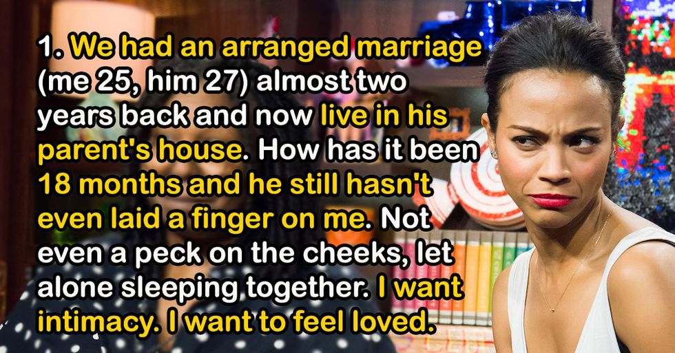 Stunned People Offer Advice To A Woman Whose Been Married 18 Months And Still Never Been Kissed