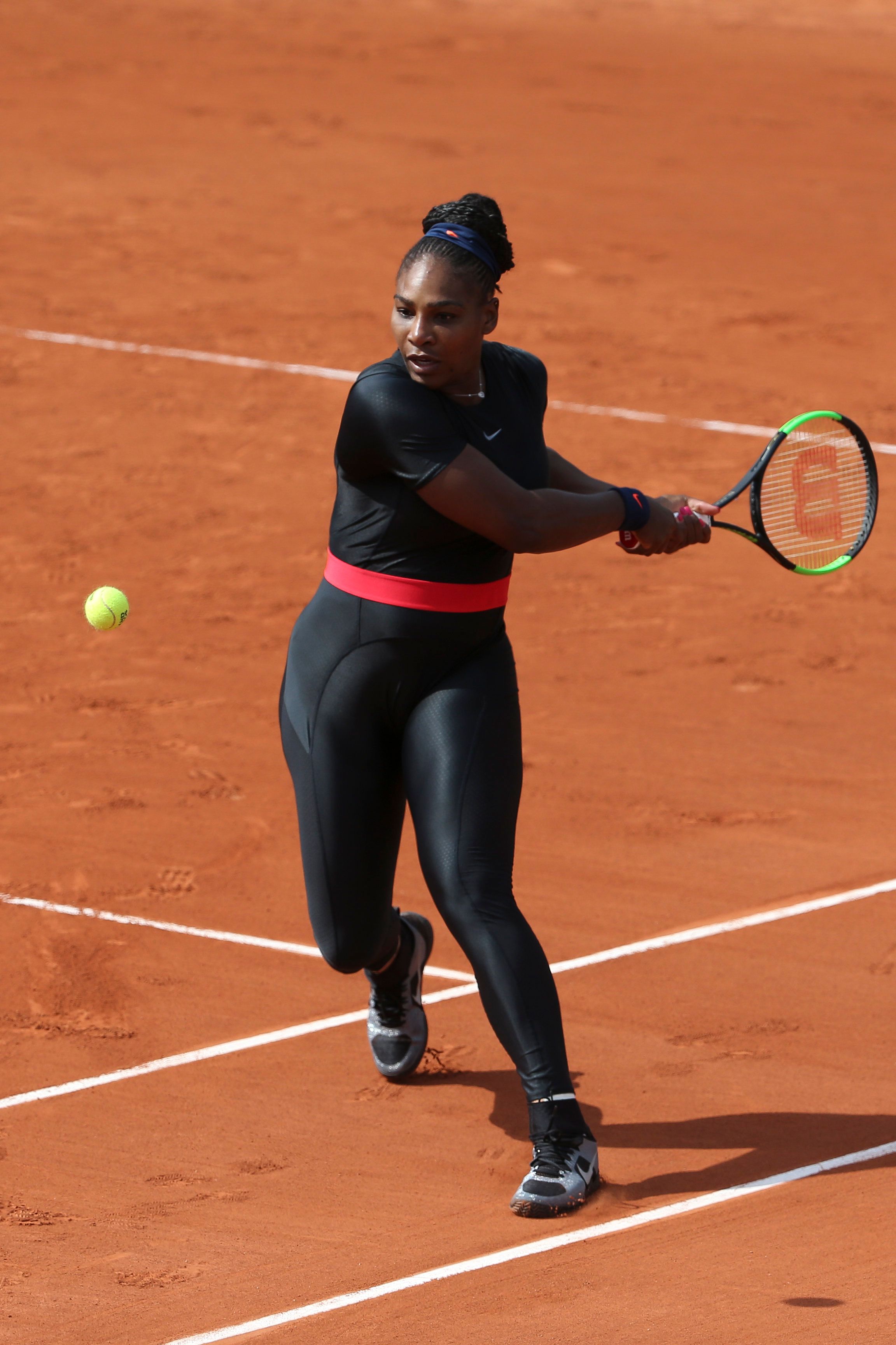 serena williams in black puma suit