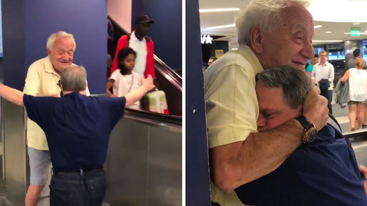 Video Of Son With Down Syndrome Reuniting With Dad And Showering Him With Kisses Is Pure Love