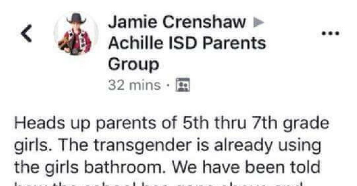 Oklahoma School Forced Into Lockdown After Parents Threaten Violence Against 12-Year-Old Transgender Child ðŸ˜¡