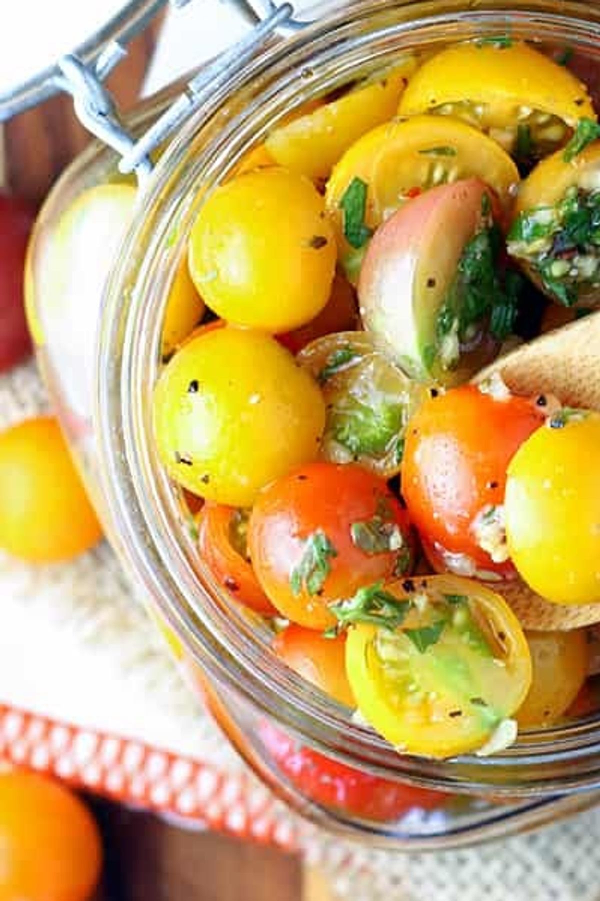 Easy Marinated Cherry Tomatoes Let's Dish Recipes My Recipe Magic