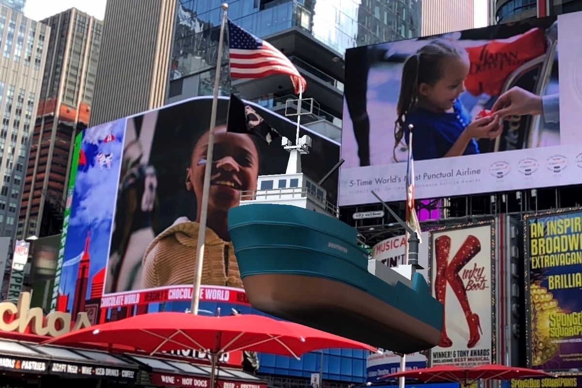 unmoored times square ar microsoft hololens