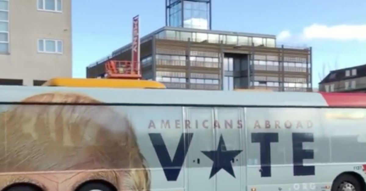 Copenhagen Is Trolling Trump With A Bus Reminding Americans Abroad To Voteâ€”And When It Moves, It Gets Even Better ðŸ˜‚