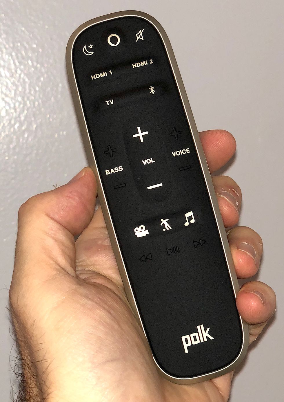 a photo of Polk soundbar's remote