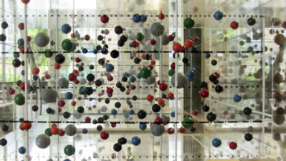 atomic structure sculpture