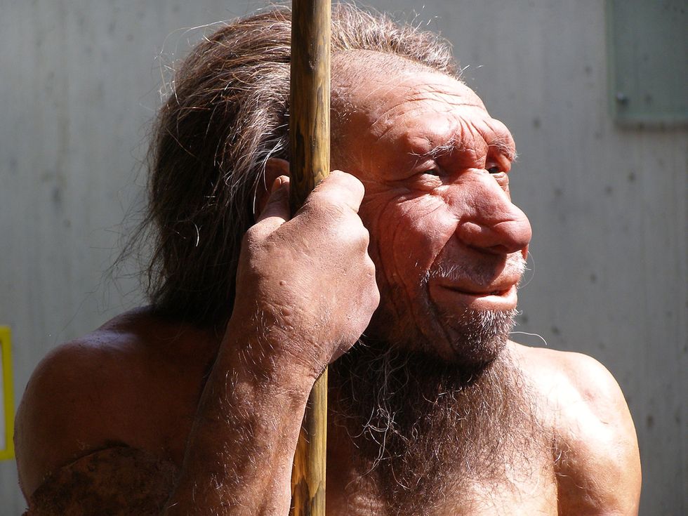 A Neanderthal man.