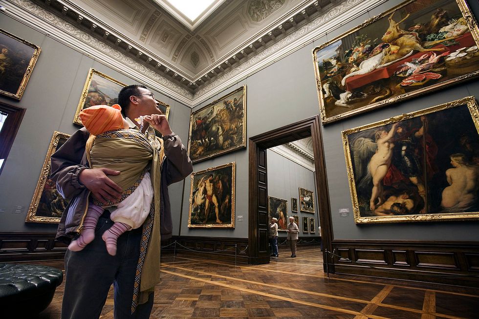 Japanese Tourist with Baby